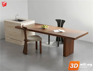 Dining Table Set Skp Files